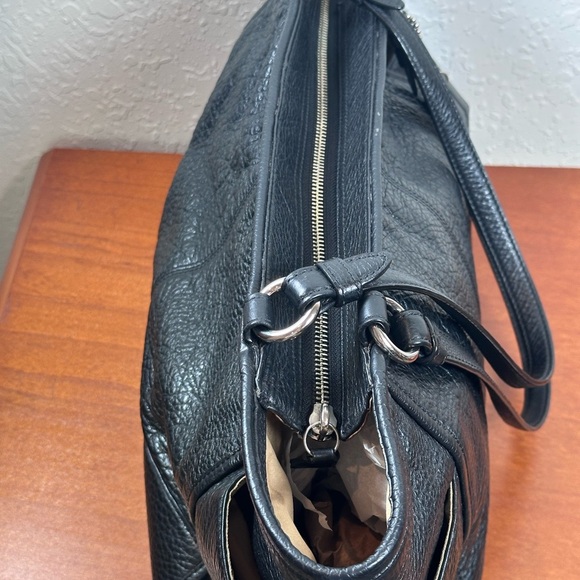 Coach Park Carrie Leather Tote in black - Picture 5 of 13